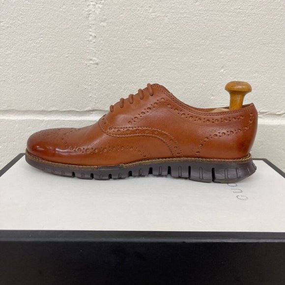 Cole Haan Zerogrand Wingtip Oxford Brown Leather Mens Size 8 M main image 2
